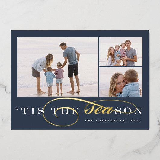 今シーズン | 3フォトクリスマ航海のス 箔シーズンカード (正面)