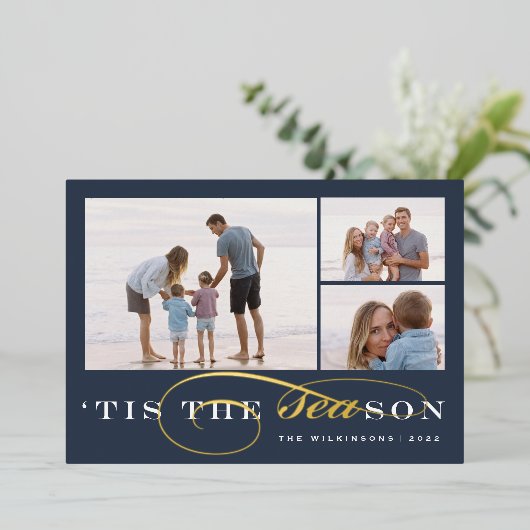 今シーズン | 3フォトクリスマ航海のス 箔シーズンカード (立ち正面)