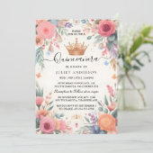 今ティアラファミリーラテンアメリカ系女性ガーリースペインのキンセアニェラ 招待状 (スタンド正面)