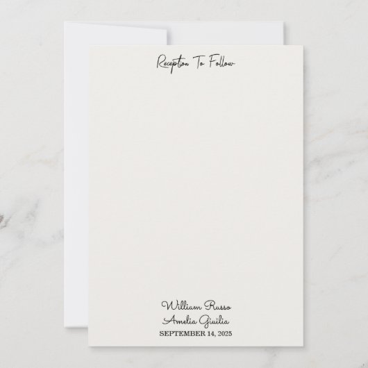 今トスカーナイタリアンコーヒーソレカジュアルント結婚の 招待状 (裏面)