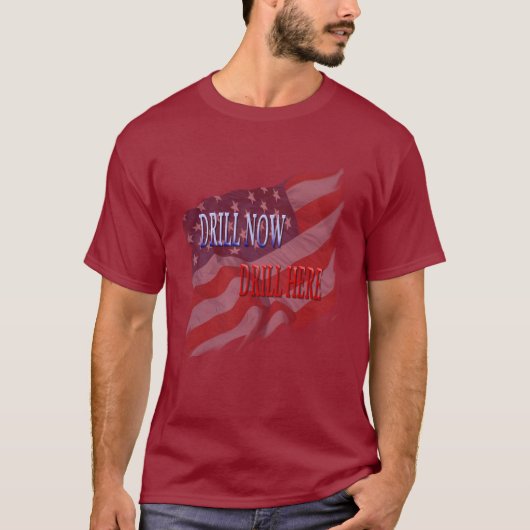 今ドリルは、Tシャツをここにあけます Tシャツ (正面)