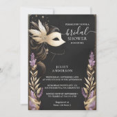 今ドレスコードプロムマスカレードボールブライダルシャワー 招待状 (正面)