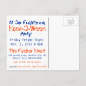 今ハロウィーンの招待状 インビテーションポストカード (裏面)