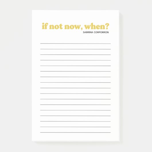 今パーソナライズされたはもしない場合は黄色のto doリスト ポストイット (正面)