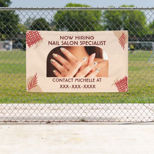 今パーソナライズされた採用ネイルサロンスペシャリスト 横断幕 (インサイチュ)