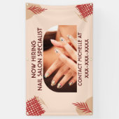 今パーソナライズされた採用ネイルサロンスペシャリスト 横断幕 (縦)