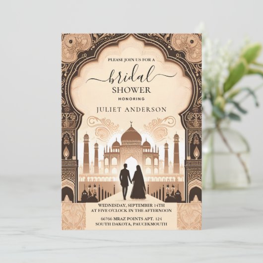 今ヒンディヘナメンディインディアンスタイルブライダルシャワー 招待状 (スタンド正面)