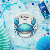 今ビーチ海キャッチ海軍ブルーカニ赤ちゃんシャワー ペーパープレート (パーティー)