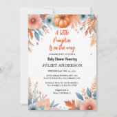 今ファームピンクブルーボーホガールボーイ秋ベビーシャワー 招待状 (正面)