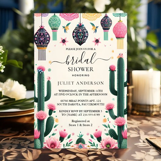 今フィエスタサボツトラベルメキシコブライダルシャワー 招待状