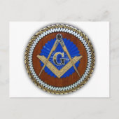 今フリーメーソン会員の陰謀の正方形及びコンパス ポストカード (正面)