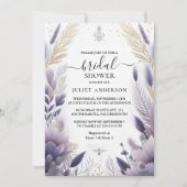 今プラム秋サマーラベンダーセージブライダルシャワー 招待状 (正面)