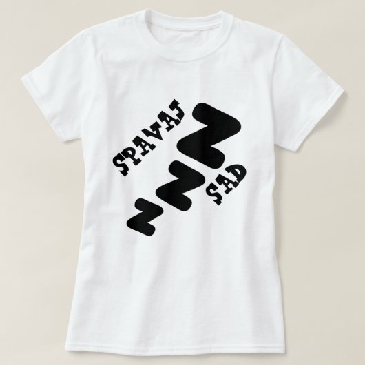 今ボスニア語で眠る、spavaj sad tシャツ (デザイン正面)