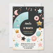 今ボーイガール6ヶ月半年パーティー半年誕生日 招待状 (正面)
