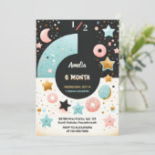 今ボーイガール6ヶ月半年パーティー半年誕生日 招待状 (スタンド正面)