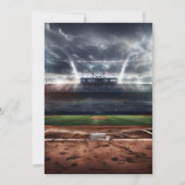 今メンズボールウッドゲームチーム野球1回目の誕生日 招待状 (裏面)