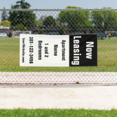 今リースアパートメントネームブラックアンドホワイト 横断幕 (インサイチュ)