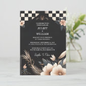 今レトロボホスタジオクリエイティブ図解入りの、写真付きの結婚ズ 招待状 (スタンド正面)