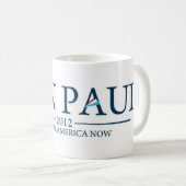 今ロン・ポールの回復アメリカのコーヒーかティーカップまたはマグ コーヒーマグカップ (正面右)