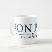 今ロン・ポールの回復アメリカのコーヒーかティーカップまたはマグ コーヒーマグカップ (正面左)