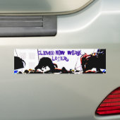 今上昇は、後で働きます バンパーステッカー (車上)