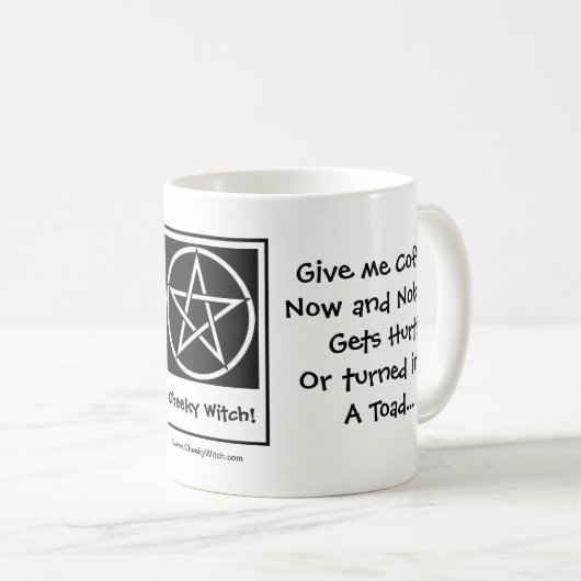 今与えすぐコーヒーを!生意気なウィッチコーヒーカップ/マグカップ コーヒーマグカップ (正面右)