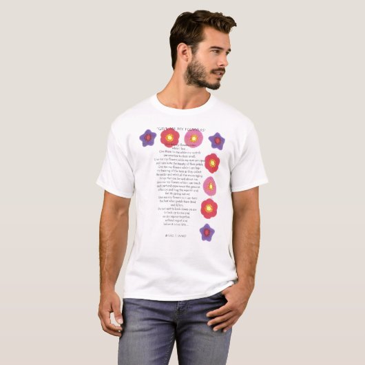 "今与えて下さい私に私の花を" Tシャツ (正面フル)