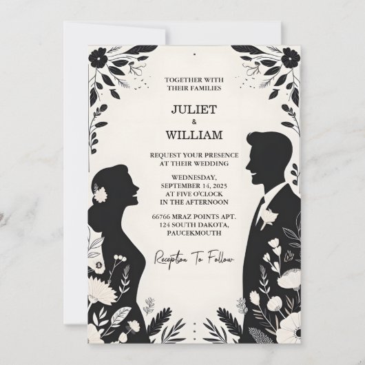 今予測できなファンキーユニークユーモアおもしろい結婚ミーム 招待状 (正面)