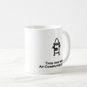 今回のコンピュータキャンプでの3眼ボット コーヒーマグカップ (正面右)