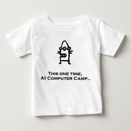 今回のコンピュータキャンプでの3眼ボット ベビーTシャツ (正面)