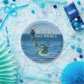 今回の選救択でアメリカに投票 ペーパープレート (パーティー)