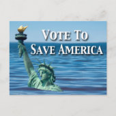 今回の選救択でアメリカに投票 ポストカード (正面)