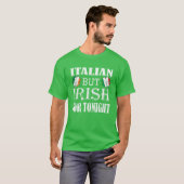 今夜のイタリアンシャムロック・セント・パトリックに対するアイルランド語 Tシャツ (正面フル)