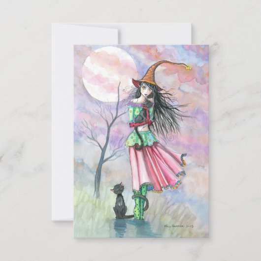 今夜のハロウィンポストカードの置き換え カード (正面)