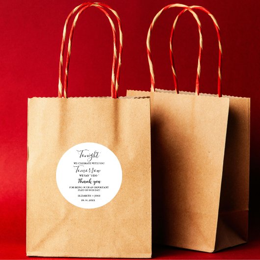 今夜のミニマル祝ス結婚リハーサル ラウンドシール