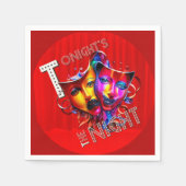 今夜の夜（赤いカーテン） スタンダードカクテルナプキン (正面)