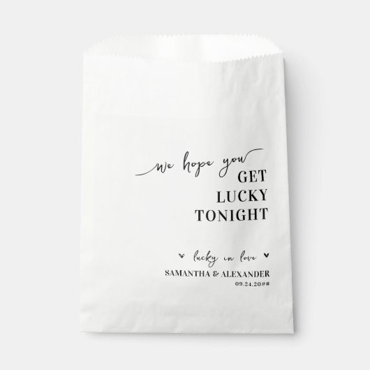 今夜の宝くじ幸運を祈結婚る フェイバーバッグ (正面)
