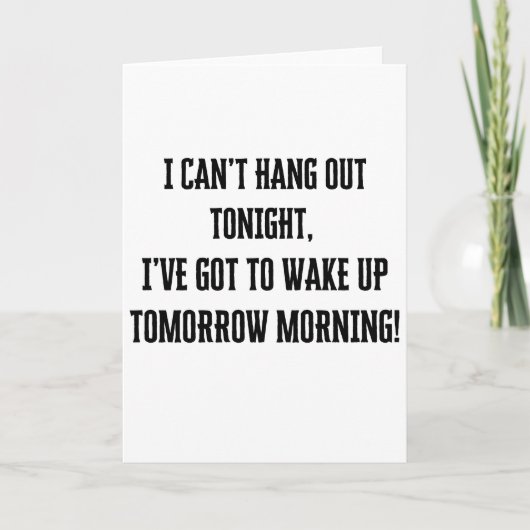 今夜の挨拶つるカードが出られない サンキューカード (正面)