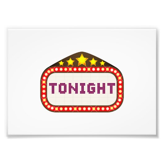 今夜の映画館マーキー フォトプリント            (正面)