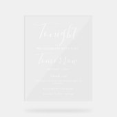 今夜の祝リハ結婚ーサルのディナー・サイン アクリルサイン (正面)