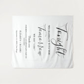 今夜の祝リハ結婚ーサルのディナー・サイン タペストリー (正面(横))