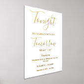 今夜の祝リハ結婚ーサルのディナー・サイン 箔ポスター (レイダウン)