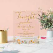 今夜の祝リハ結婚ーサルディナー アクリルサイン (ウェディング)