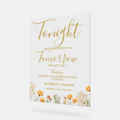 今夜の祝リハ結婚ーサルディナー アクリルサイン (傾斜)