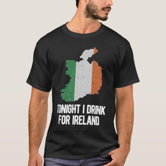 今夜はアイルランドのセント・パトリックの日アイルランド語を飲む Tシャツ (正面)