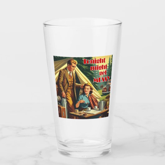 今夜はキャンプが散らかるかもしれない タンブラーグラス (正面)