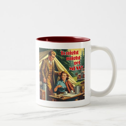 今夜はキャンプが散らかるかもしれない ツートーンマグカップ (右)