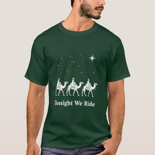 今夜はクリスマスのキリスト教の信仰のクリスマス Tシャツ (正面)