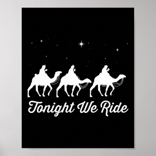 今夜はクリスマスのラクダに乗ろう クリスチャン ラクダ乗り物 ポスター (正面)