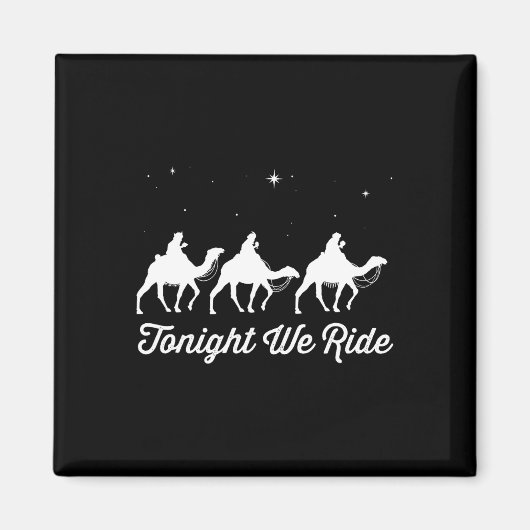 今夜はクリスマス・クリスチャン・ラクダ・ライドに乗る マグネット (正面)
